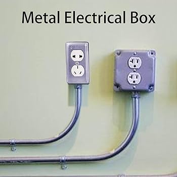 Qlvily 4 Packs 4x2 Inch Metal Electrical Box, Single Gang